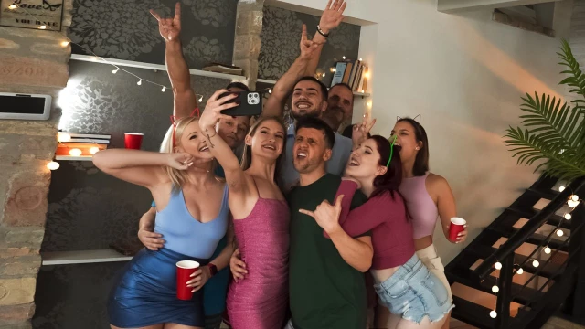 Debauchery on the dance floor: Girl burned off with bolts in the toilet and anal in the bedroom