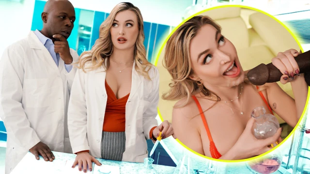 Milfy scientist milks her partner's black dick for science and orgasm