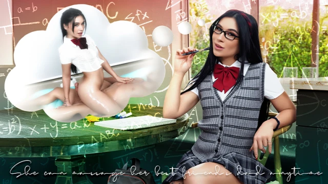 Sex Math: Young lecheress' oily body provokes hot sex